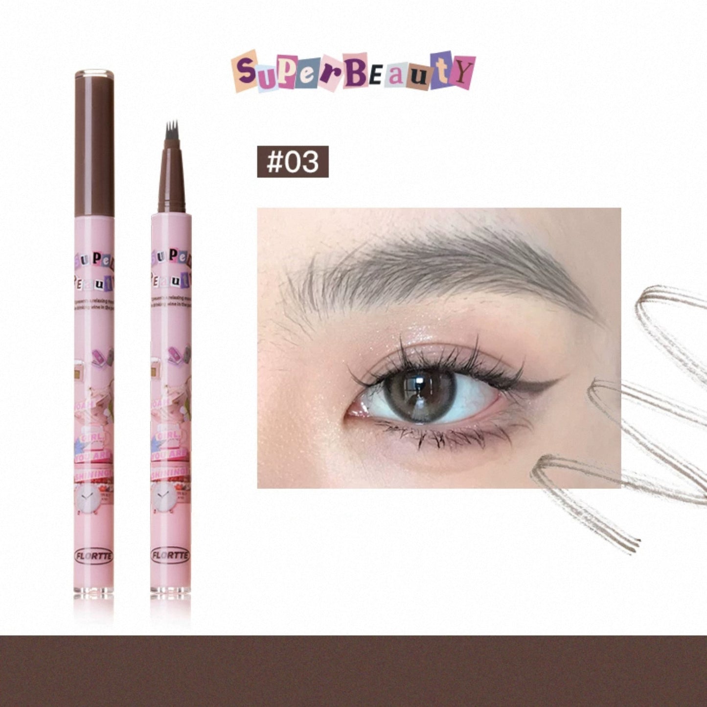 Flortte I Am Super Beauty Liquid Eyebrow Pen