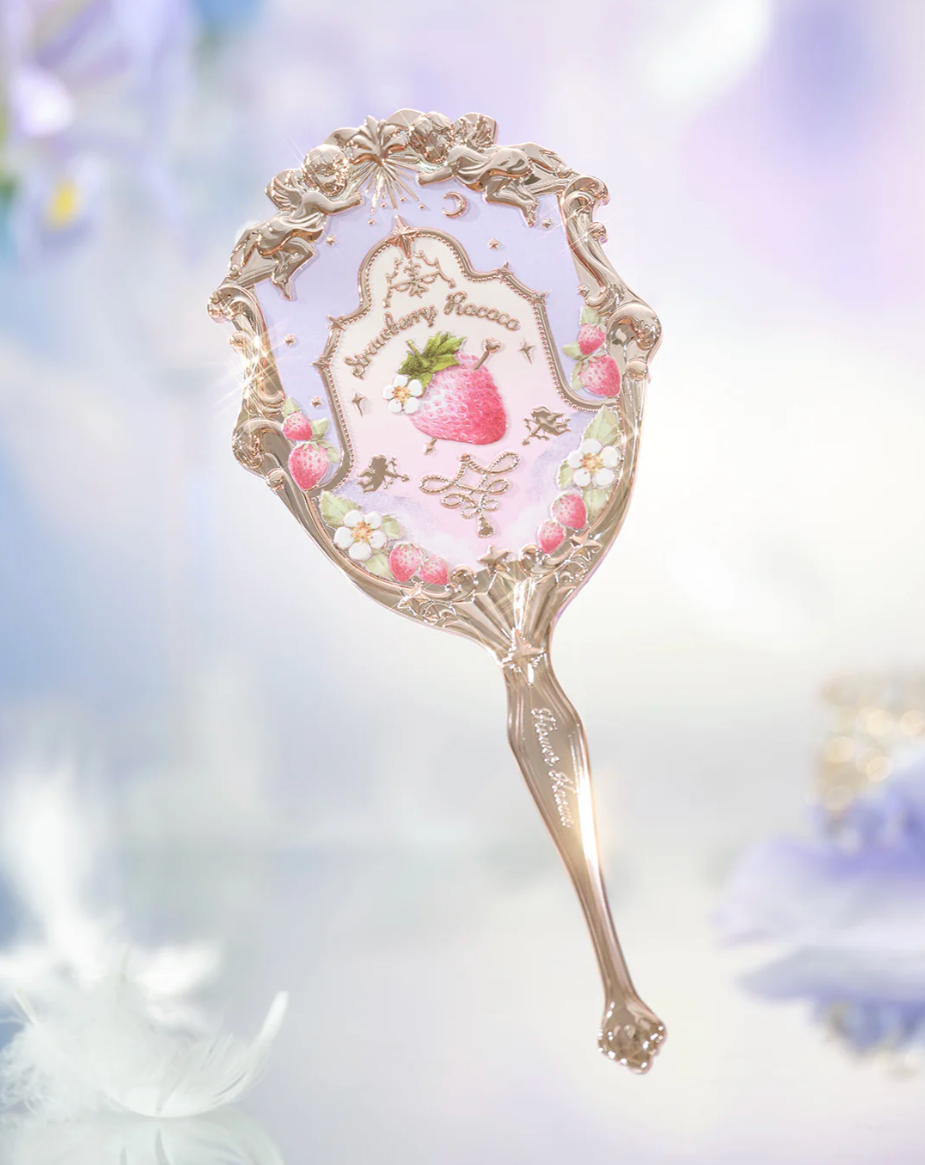 Flower Knows Violet Strawberry Rococo Hand Mirror
