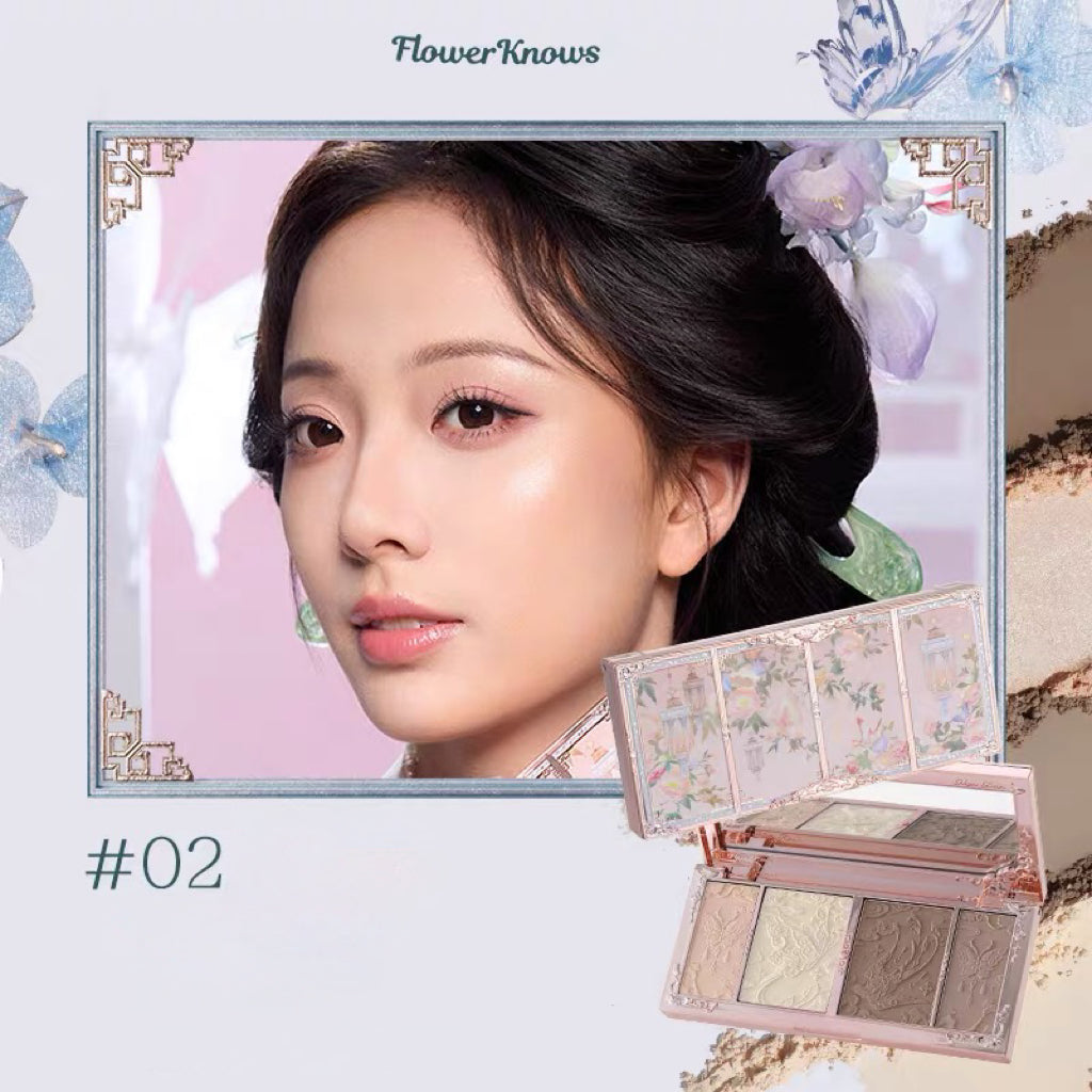 Flower Knows Butterfly Cloud Collar Embossed Highlight & Contour Palette