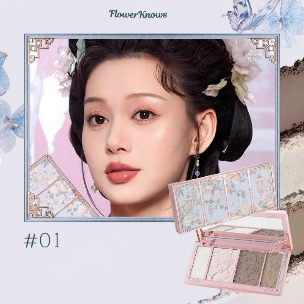 Flower Knows Butterfly Cloud Collar Embossed Highlight & Contour Palette