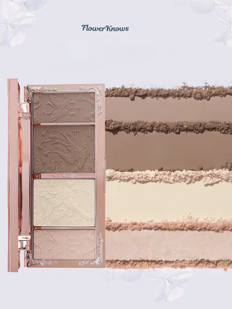 Flower Knows Butterfly Cloud Collar Embossed Highlight & Contour Palette