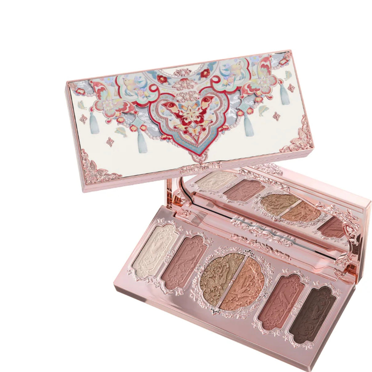 Flower Knows Butterfly Cloud Collar Embossed Six-Color Makeup Palette