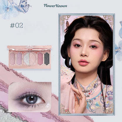 Flower Knows Butterfly Cloud Collar Embossed Six-Color Makeup Palette
