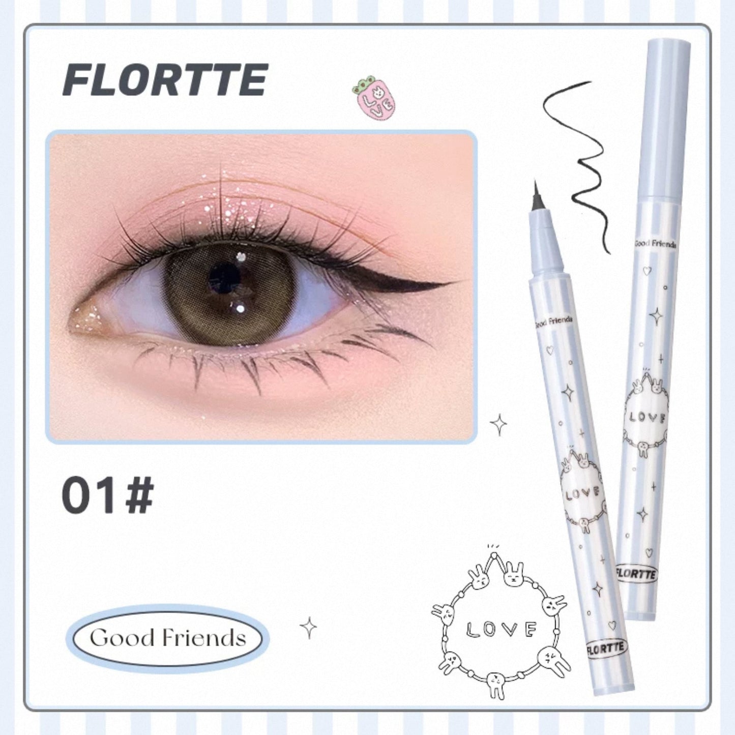 Flortte Good Friends Club--Rotatable Liquid Eyeliner