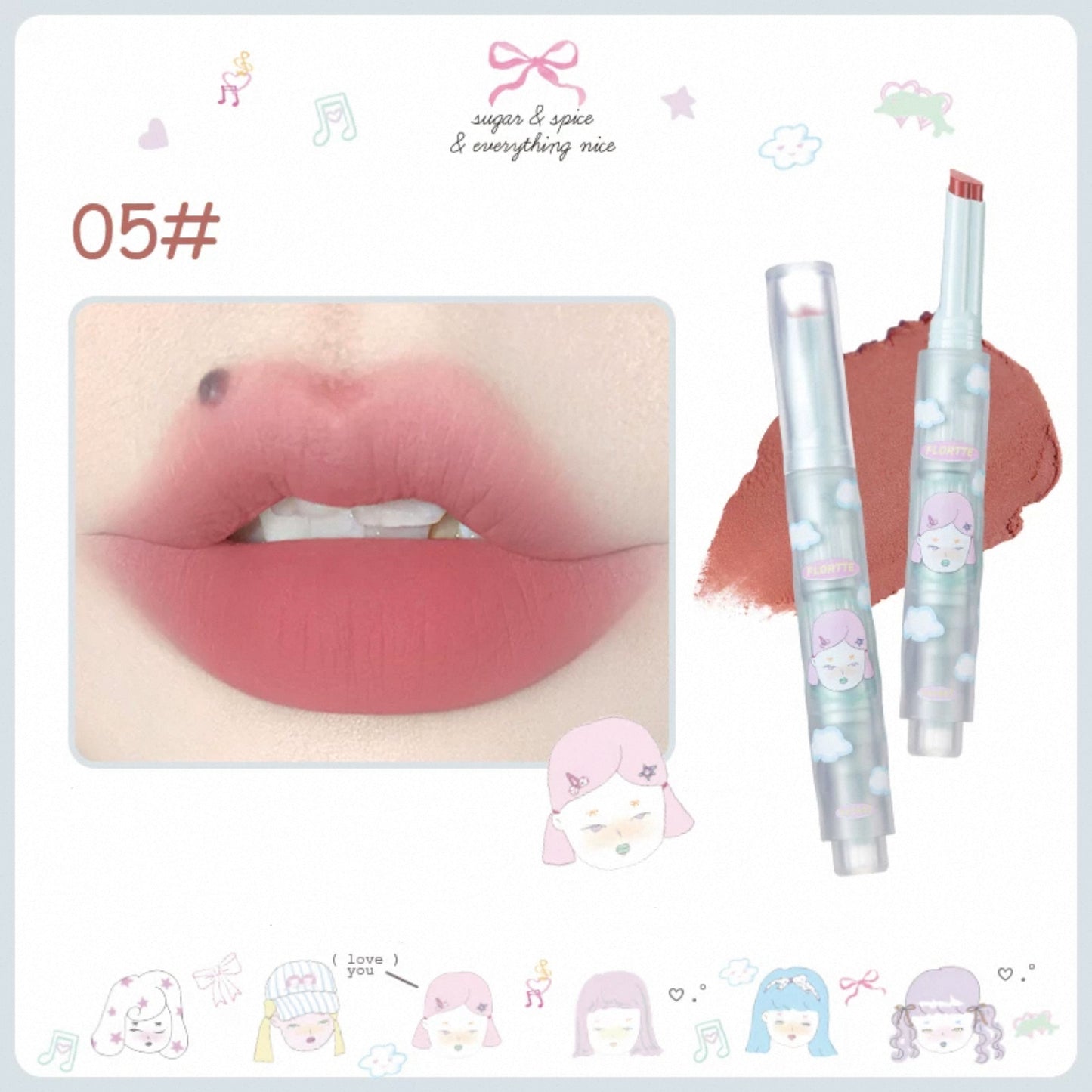 Flortte Girl's World Lip Mud