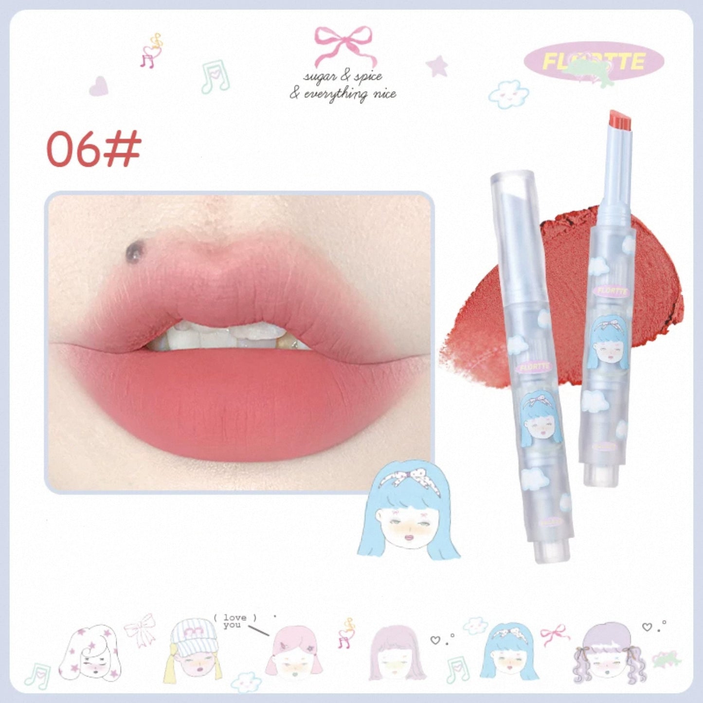 Flortte Girl's World Lip Mud