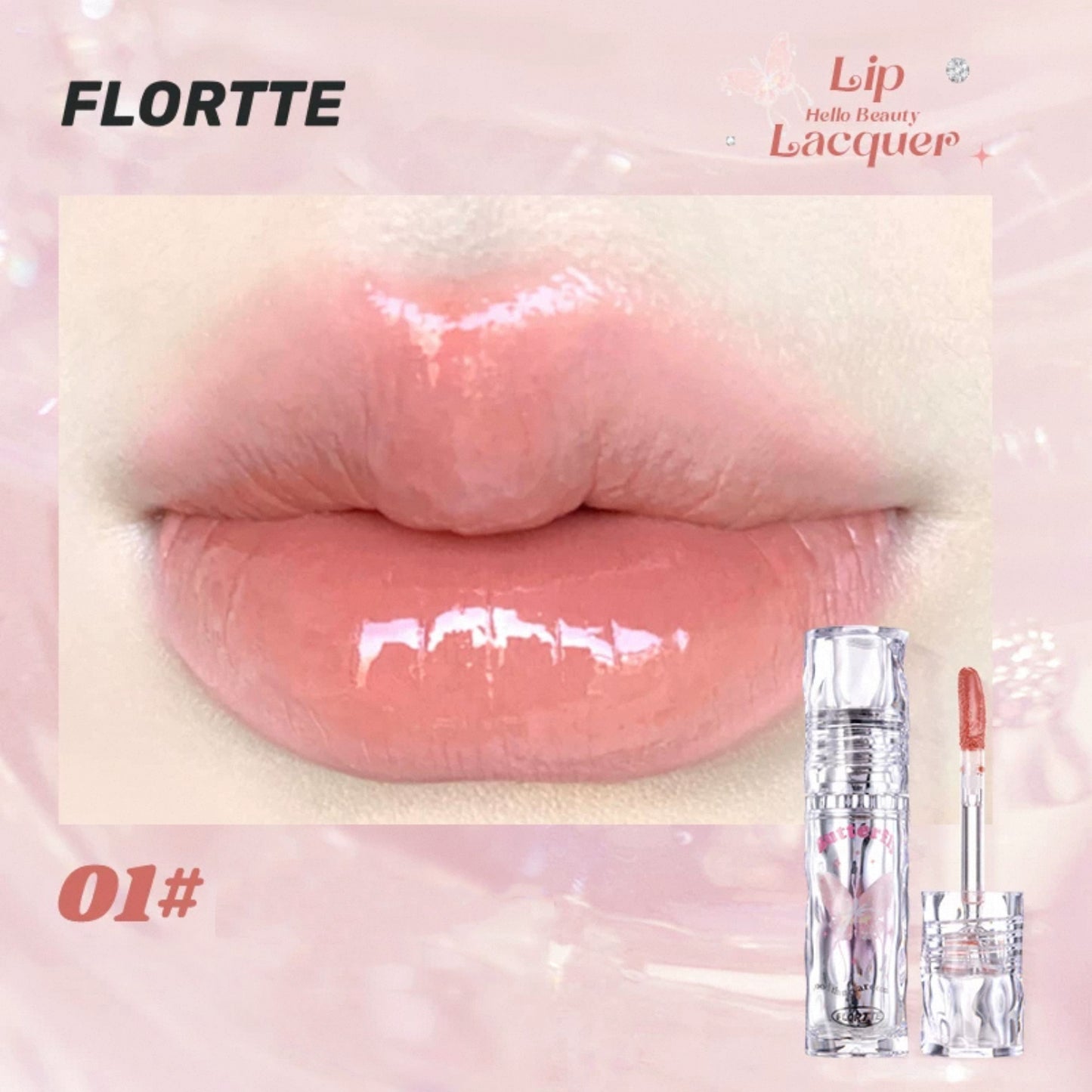 Flortte Butterfly Hello Beauty Lip Lacquer Non-Stick Cup