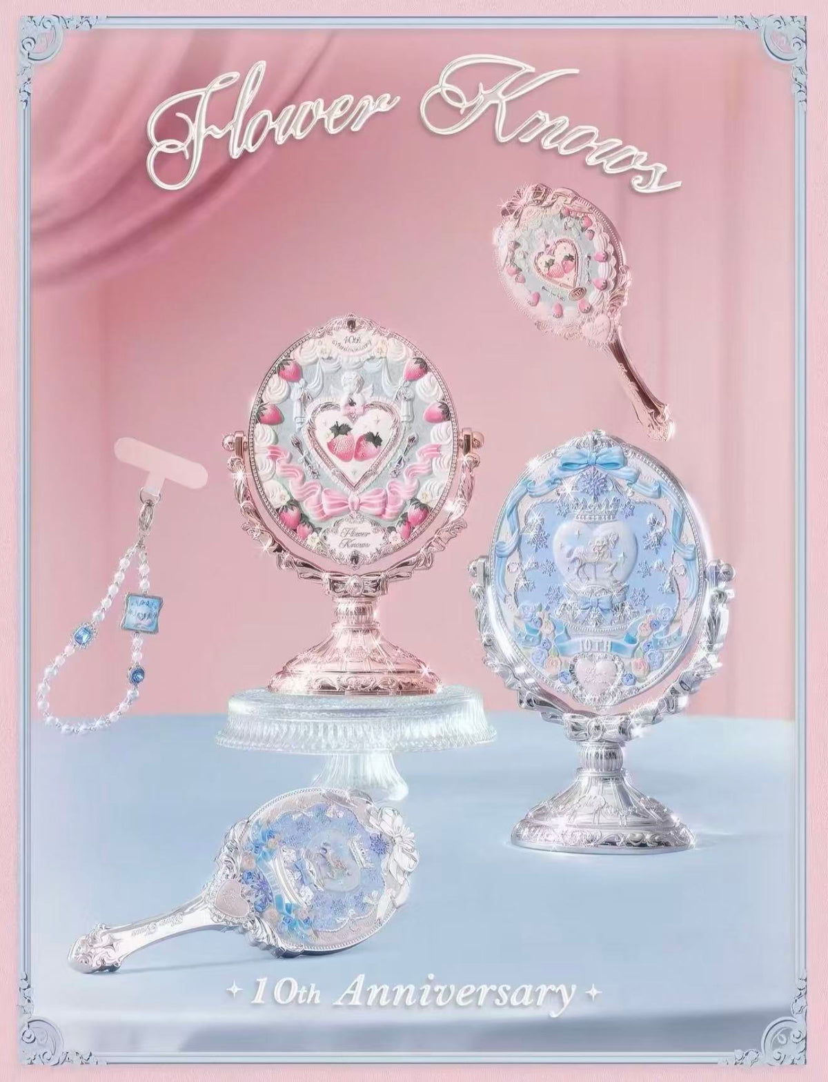 Flower Knows 10th Anniversary Phone Charm Snow Ballet