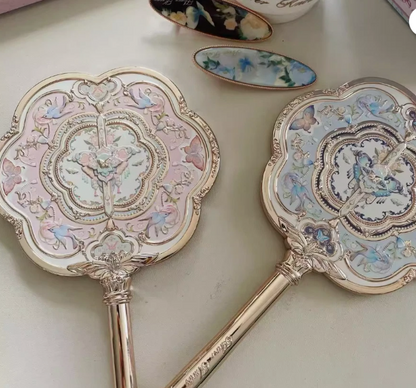 Flower Knows Butterfly Cloud Hand Mirror