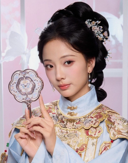 Flower Knows Butterfly Cloud Hand Mirror